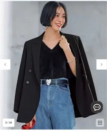 UNFILO 블랙 더블 브레스트 자켓 M 사이즈