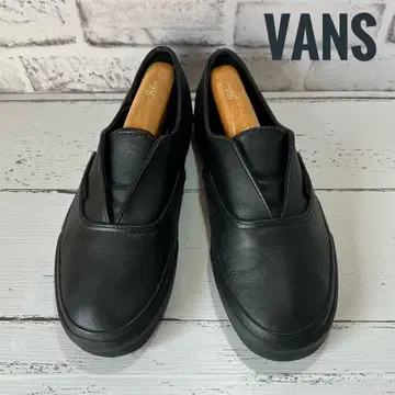 VANS 오센틱 슬립온 천연 가죽 블랙 26cm