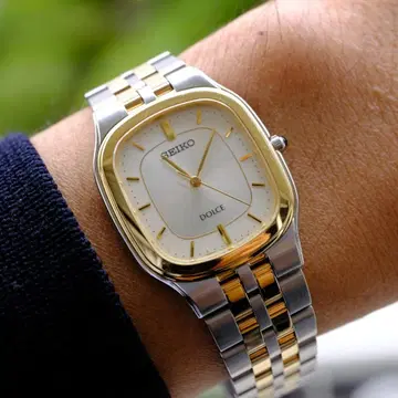 SEIKO 빈티지 쿼츠 시계 실버/골드
