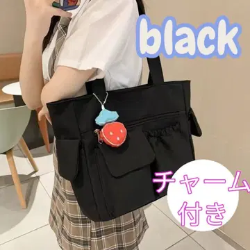 블랙 토트백 가방 대용량 백 경량 나일론 숄더