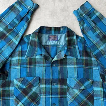70s PENDLETON 펜들턴 보드 셔츠 체크 빈티지
