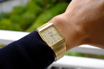 Seiko 빈티지 골드 메쉬 밴딩 스퀘어 시계