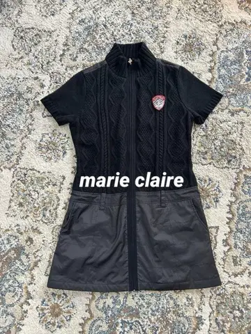 마리끌레르 스포트 반팔 니트 원피스 골프웨어 M