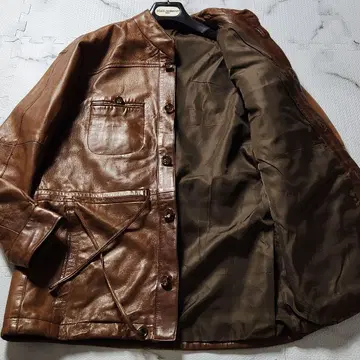 구하기 어려움 L 상당 BALLY 발리 가죽 자켓 램 가죽 마오 칼라