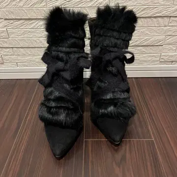 퍼 리본 부츠 세련된 새상품급 1,000엔 가격 인하했습니다