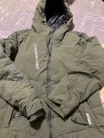 FRONTIER HEAT 다운 자켓 올리브 그린