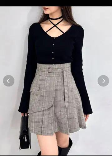 dazzlin 레이어드 플리츠 미니 스커트