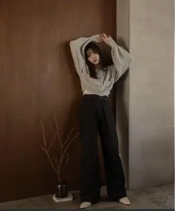 블랙 와이드 팬츠 M 사이즈