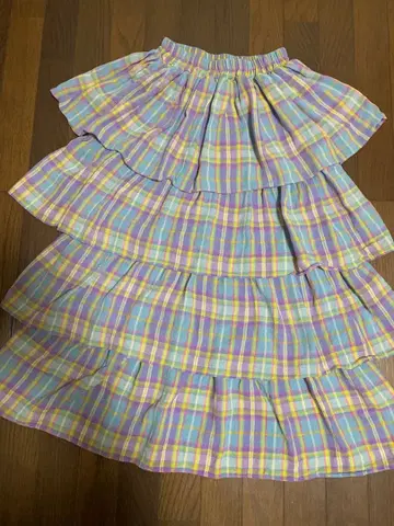 최종 가격 Meridian 체크 무늬 캉캉 스커트