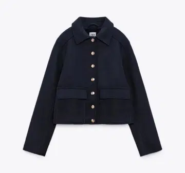 ZARA 골드 버튼 소프트 자켓