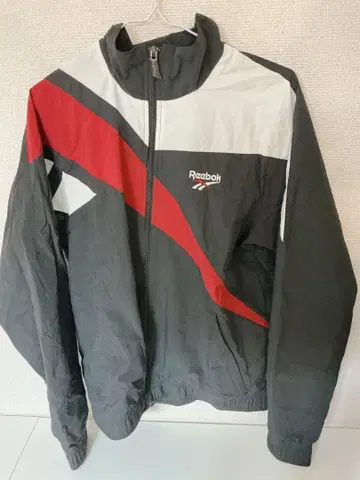 Reebok 나일론 자켓 M 블랙/레드/화이트