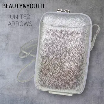 BEAUTY&YOUTH 가죽 지갑 숄더 실버 숄더