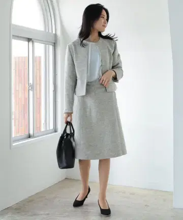 새상품 BEAMS HEART 트위드 자켓 x 스커트 세트 아이템