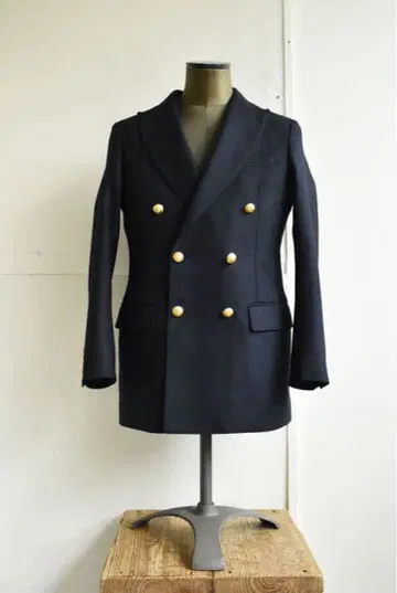 H by FIGER Navy Double Blazer Jacket