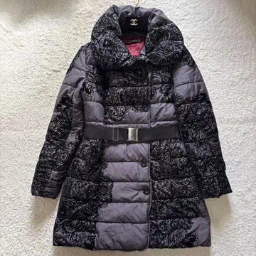 Desigual 데시구알 다운라이크 충전솜 코트 페이즐리 무늬 벨트 포함