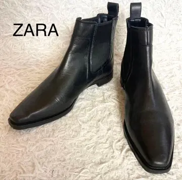 ZARA 자라 사이드 고어 첼시 부츠 38 (24.0cm) 블랙
