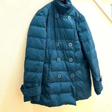 PoshAlma 다크 그린 다운 자켓 더블 브레스트