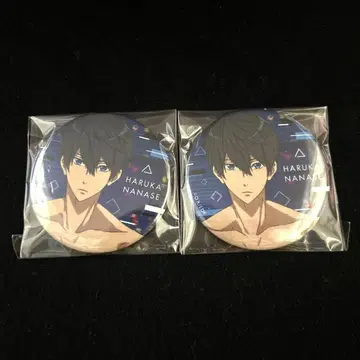 [미사용품] Free! DF 선행 상영 캔뱃지 나나세 하루카 2개 세트