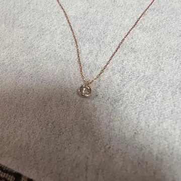 핑크 골드 목걸이 다이아 0.13ct