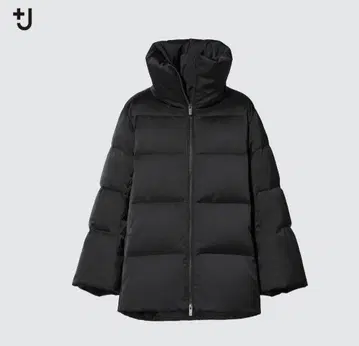 유니클로 +J 다운 볼륨 자켓 블랙 질 샌더