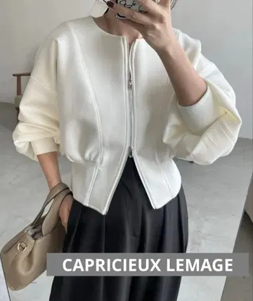 [ 새상품급 ] CAPRICIEUX LEMAGE W 페이스 ZIP 가디건