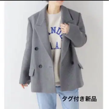 spick & span 정가 44,000원 멜톤 더블 브레스트 코트