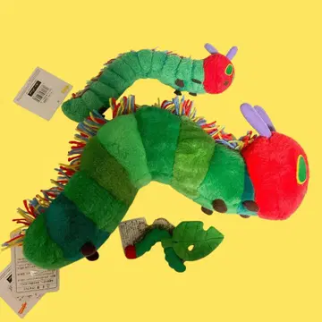 [택 포함 새상품] 배고픈 애벌레 봉제 인형 2개, 키링 세트