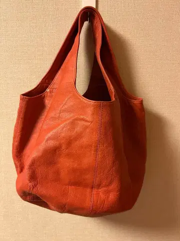 [ 새상품급 ] PAPILLONNER 토끼 가죽 토트백 빨간색