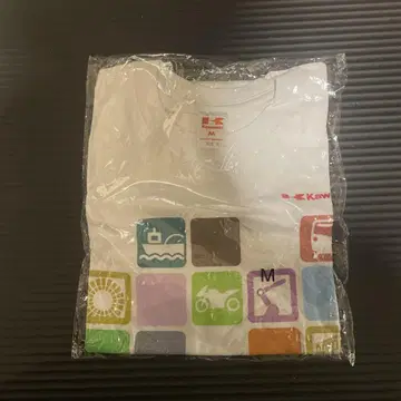 아이콘 프린트 화이트 T셔츠 M