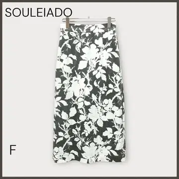 [ 소레이아드 ] 코튼 레이온 코듀로이 프린트 I 라인 스커트 / 고품질
