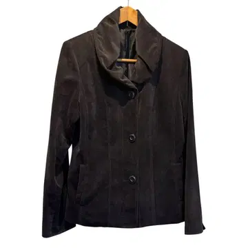 여성용 테일러드 자켓 자켓 스웨이드풍 블랙 M