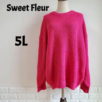 [ 빅 사이즈 ] SweetFleur 스웨터 니트 볼륨 소매 5L