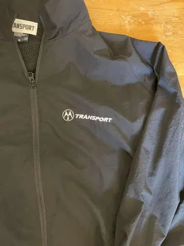 TRANSPORT 블랙 나일론 자켓 L 사이즈 우라하라