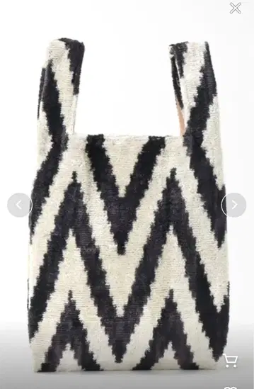 새상품급 Kilim ARTS 실크 벨벳 자수 토트백