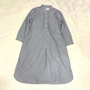 MHL. 마가렛호웰 둥근 카라 스트라이프 셔츠 원피스