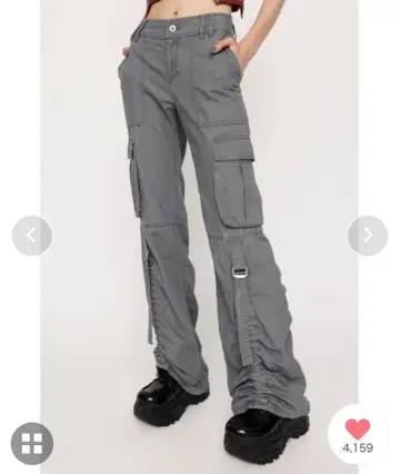 SLY L/W MILITARY FLARE PT 플레어 카고 팬츠 그레이