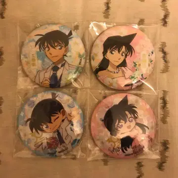 명탐정 코난 중국 30주년 신이치&란 캔뱃지 4개 세트