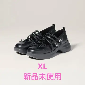 GU rokh 멜리 제인 슈즈 블랙 XL 사이즈