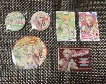 도쿄 리벤저스 캐릭터 카페 캔뱃지 코스터 카드 사노 하나가키