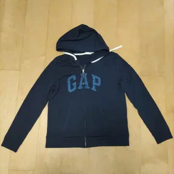 GAP 지퍼 후드티 라멜로 로고 M 네이비 갭
