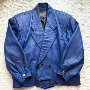 빅 사이즈 BARONECE 숏 기장 가죽 테일러드 자켓