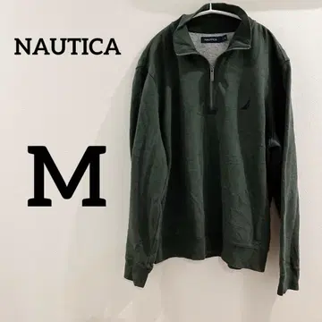 NAUTICA [M] 다크 그린 하프 지퍼 트레이닝복 그린