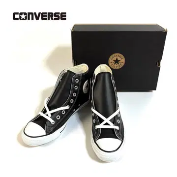 [ 미사용 ] 컨버스 가죽 하이컷 스니커즈 US 8 박스 포함