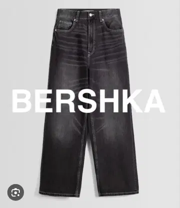 BERSHKA 슈퍼 배기 데님 [ EU34 ]