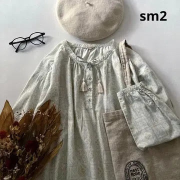 b1500* 사만사 모스모스 타일 패턴 코튼 원피스