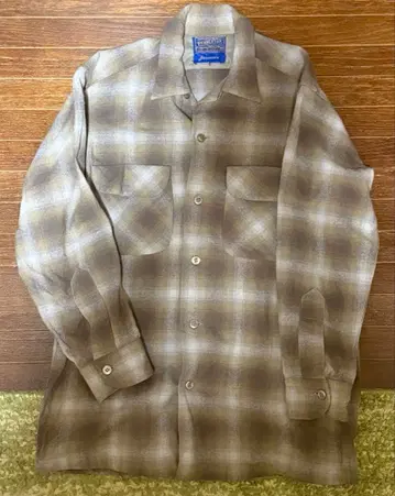 펜들턴 보드셔츠 옴브레 체크 울 빈티지 S 사이즈