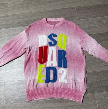 DSQUARED2 모노그램 로고 패턴 썸머 니트 스웨터 로고