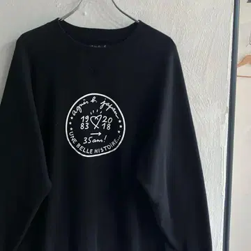 새상품급 agnes b. homme 35주년 로고 맨투맨 에네스베