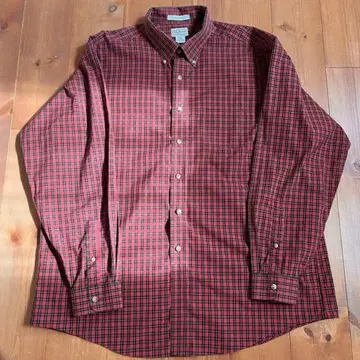 데드 USA L.L.Bean 체크 긴팔 셔츠 레드 블랙 XL