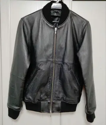 소가죽 가죽 자켓 블랙 MA-1 블루종 라이더